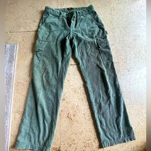sage green corduroy jeans size 7/28